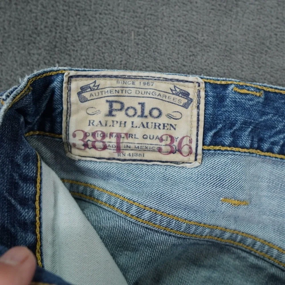 Polo‎ Ralph Lauren Hampton Jeans Men 38Tx36 Blue Tall Straight RL Logo Western